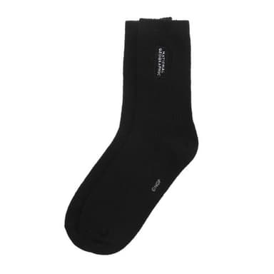 N224ASO540 Boucle Wool Crew Socks BLACK