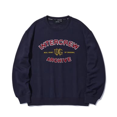 Boucle Mix Embroidered Sweatshirt D Navy ITY4TM03ADY