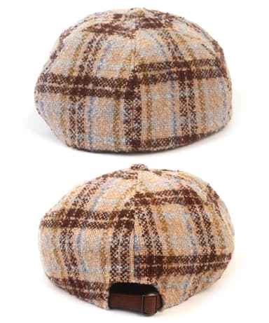 Brit Check Beige Beret