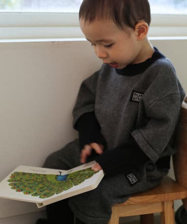 [KIDS] Harmony Weave Layered Set Gray Black