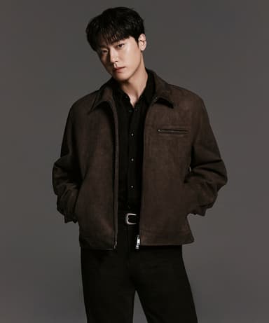 [Lee Do-hyun PICK] Synthetic Suede Work Jacket [Brown]
