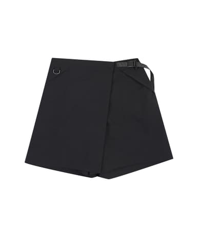W WRAP SKIRT PANTS (BLACK)