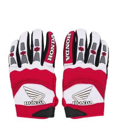 Velcro Motorcycle Gloves Red