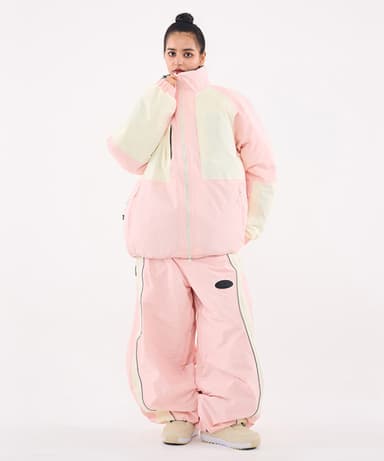 [DOLL X DUMDIDUM] 2526 Reversible Teelo Padded Jacket & Pants Set BABY PINK Unisex