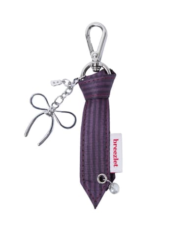 Tie Ribbon Charm Keyring [Purple]