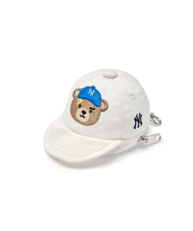 Mega Bear Friends Ball Cap Keyring NY (Ivory)
