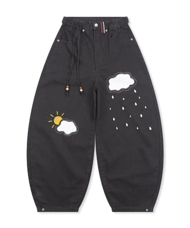 WXP077 Hidamari Fluffy Balloon Pants (BLACK)