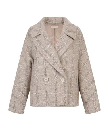 Square Pattern Short Coat_M23NMCT21S0