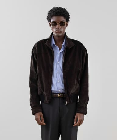 Corduroy Harrington Jacket (Dark Brown)