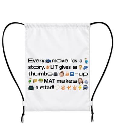 Litwamet Emoji String Gym Bag Ver.1 - White