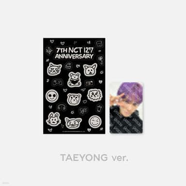 [NCT 127 7th Anniversary] 7th Anniversary Glow-in-the-Dark Sticker & Photocard SET [Taeyong ver.]