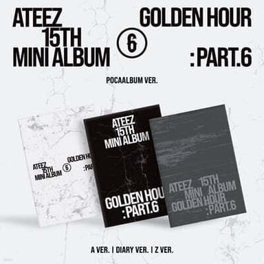 ATEEZ - 15TH MINI ALBUM [GOLDEN HOUR : Part.6][POCAALBUM][3-Type SET]