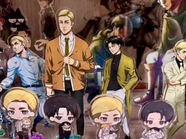 Attack on Titan Eren, Levi Acrylic Stand (Zoo)