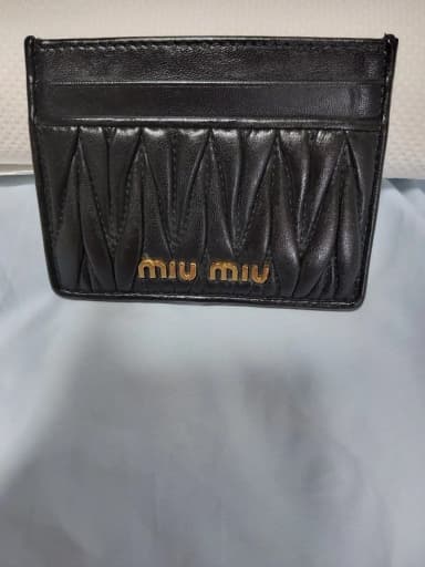 Miu Miu Materasse Card Wallet Black