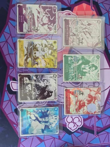 ONEPIECE Card First Edition 4th Anniversary Four Emperors Promo Full Set 7 Packs