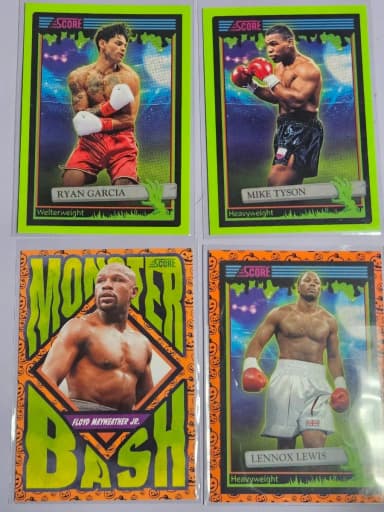 Panini Score Boxing Card Ryan Garcia Mike Tyson Floyd Mayweather Junior Lennox Lewis