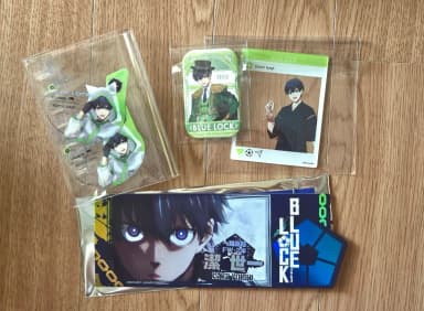 Blue Lock Isagi Yoichi Can Badge Cyber Cat Acrylic Card Frame Card Gacha Ticket