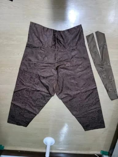 Men's Hanbok Pants Belt Set Brown 77