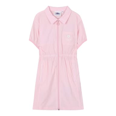 Seersucker Zip-up Dress (K242OP610P) Light Pink