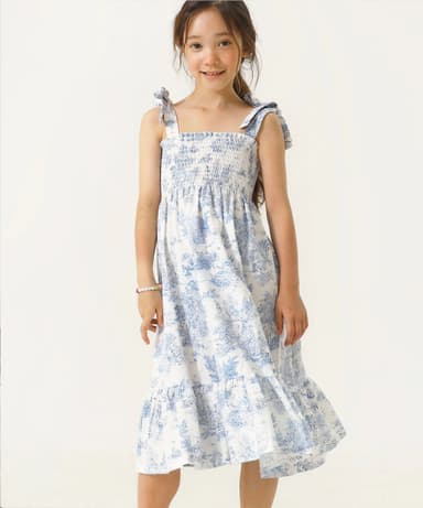 Yunji Sleeveless Girl's Dress Paris, Baby Pink