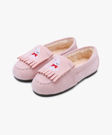 Rabbit moccasins winter fur loafers