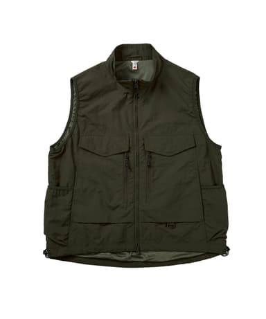 Double Pocket Wind Vest Khaki