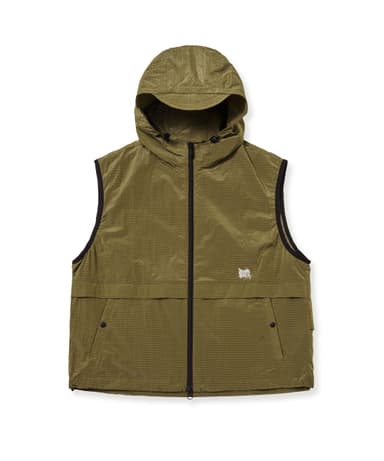 TAG LIGHT HOOD VEST - BROWN
