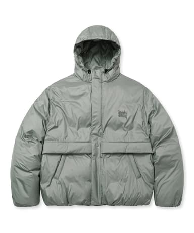TAG LIGHT PADDING HOOD JACKET - LIGHT GRAY