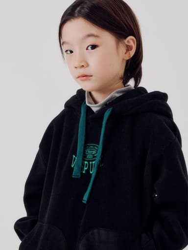 Maren Fleece Hoodie Sweatshirt Black