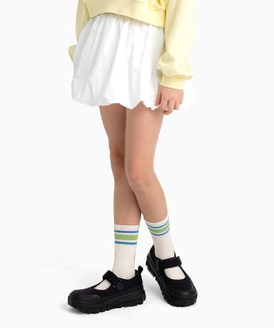 Balloon Pumpkin Skirt White