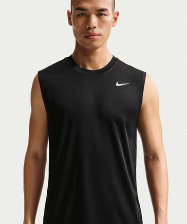 Dri-FIT Sleeveless Training Top M - Black: Matte Silver / IO1430-010