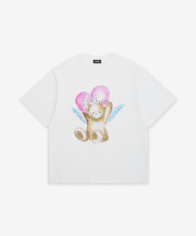 Angel Teddy Short Sleeve T-shirt - White / WDTT026773UWH