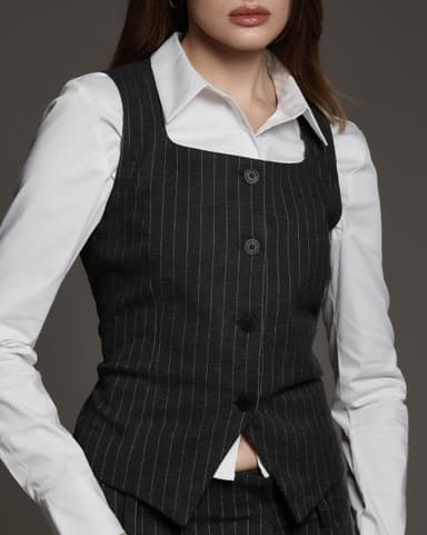 CS STRIPE WAISTTAP VEST-063
