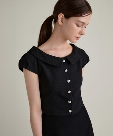 ANN SHORT SLEEVE JACKET_BLACK