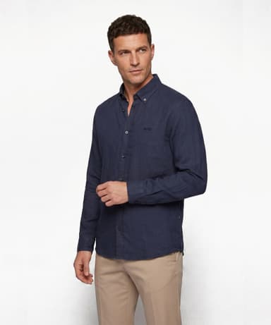 H-LIAM Linen Long Sleeve Shirt 50556077_404