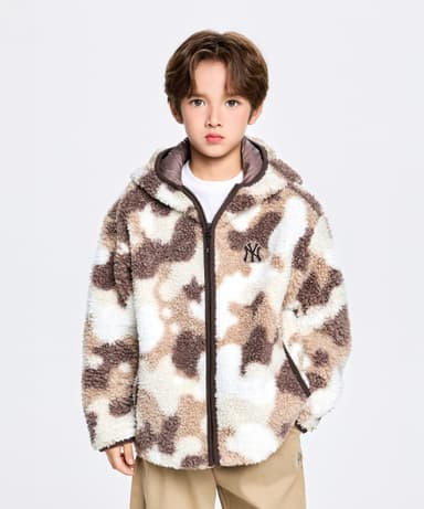 Street Camouflage Fleece Zip-up NY (L.Sand)