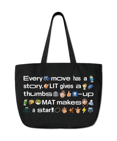 Litwamet Emoji Eco Bag - Black