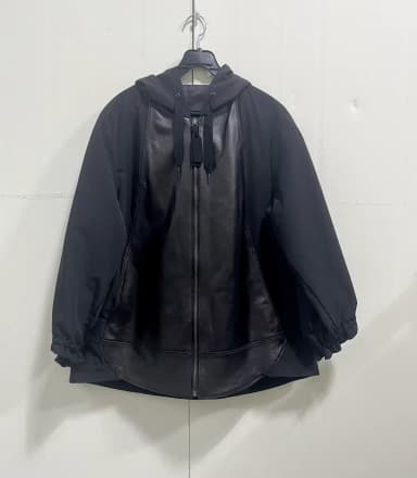 Leather Hooded Jumper 66