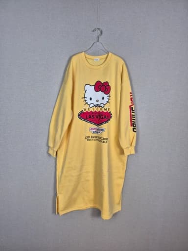 (#88,99 Recommended/Brand New Pollution O) Big Size Hello Kitty Yellow Knit One Piece