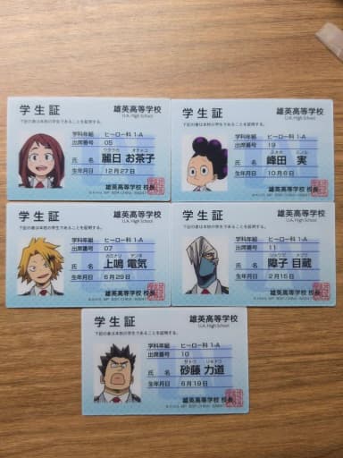 Hiroaka Ichiban Kuji I Uraraka Student ID Set