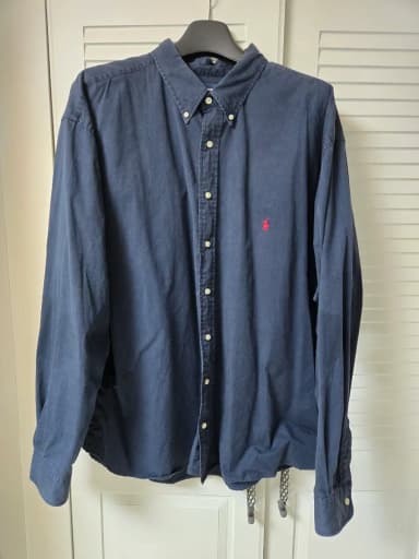 (3XLT) Polo Ralph Lauren Navy Long Sleeve Shirt