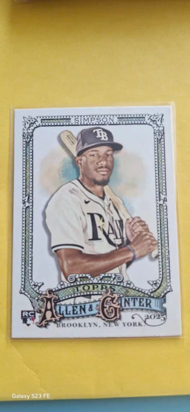 MLB 2025 Tampa Bay Chandler Simpson Rookie AG Card