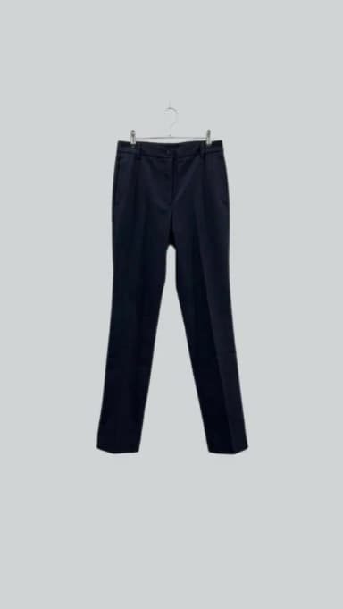 Massimo Dutti Navy Slim Fit Straight Chino Pants