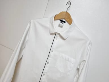 Men's Nike SB White Casual Cotton Long Sleeve Button-Up Shirt