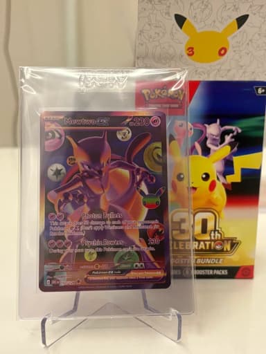 North American Edition Pokemon Card 30th Anniversary Mewtwo Fur