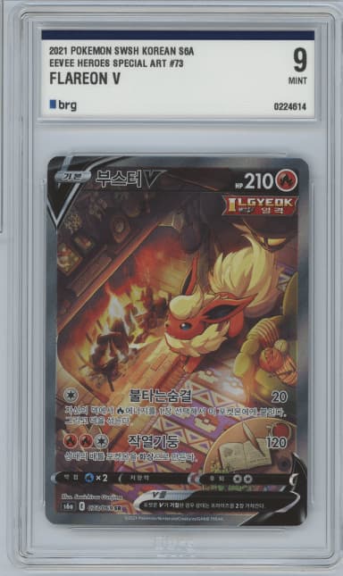 2021 Pokemon Card Evei Heroes Recorded Booster V SR Special BRG 9 Grade for Sale.