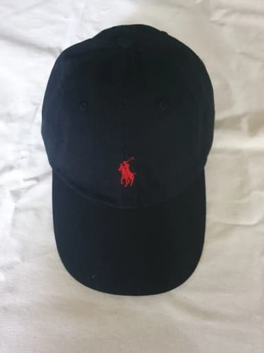 Polo Ralph Lauren Baseball Cap Black Red Pony Logo
