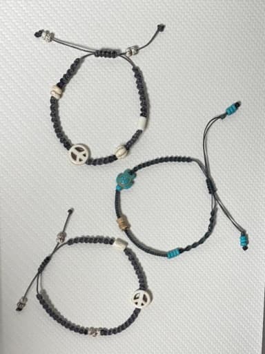 Bead Rough Stone Knotted Bracelet