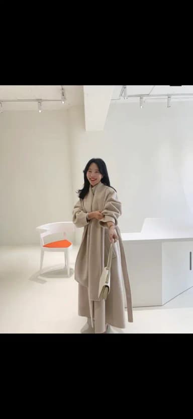 Around Wool Muffler Coat