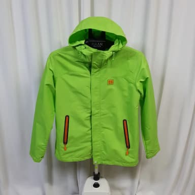 Korong Sports Men's Hiking Hood Windproof Jacket Lime 100 Oiled